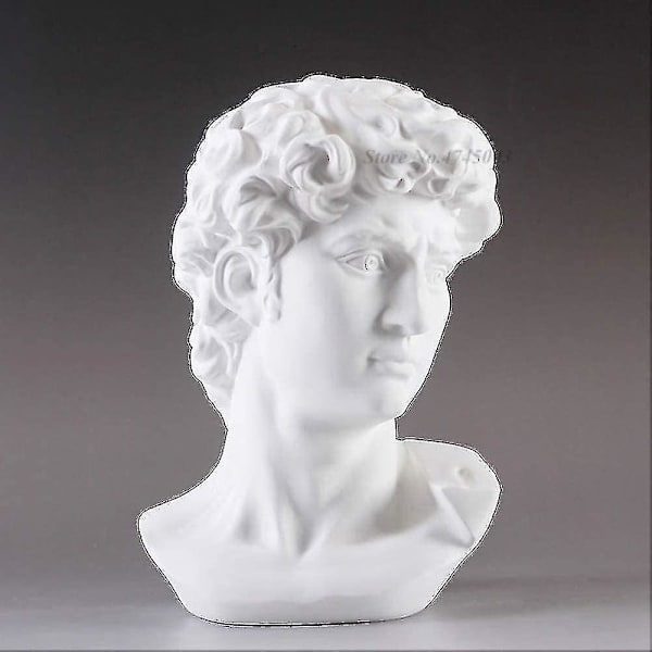 Grekisk mytologi David huvud byst staty mini Europa Michelangelo heminredning
