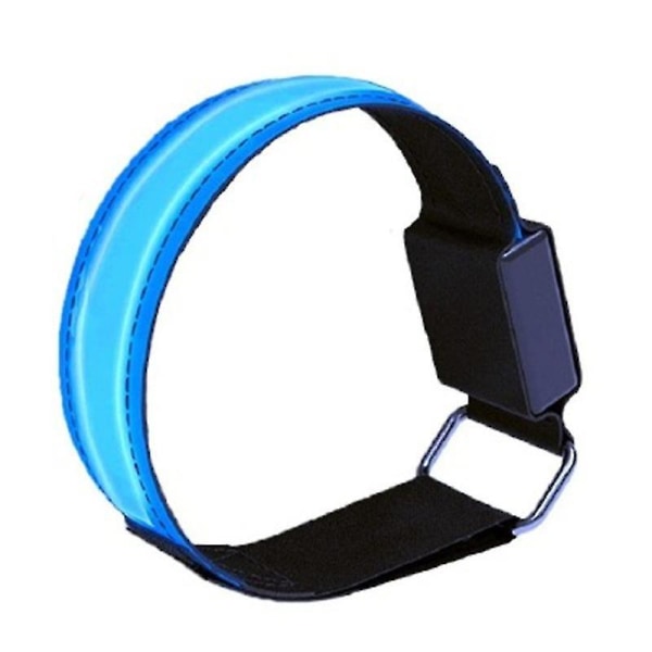 Led löpljus Nattlöpning självlysande armband självlysande armband USB utomhussporter Nattlöparutrustning 1 st Blå