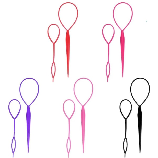 Hår flette tilbehør Hestehale Styling Maker Klips Fransk fletteverktøy Magisk Topsy Tail Loop Hårsett for kvinner Jenter Styling Maker Hårstyling Tilbehør