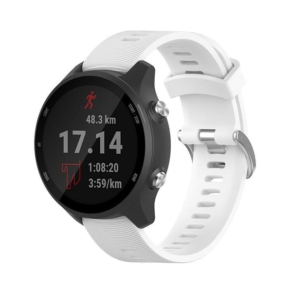Klokkerem til Garmin Forerunner 245 Silikon Grå Garmin Forerunner 245 20 mm Grå 20 mm Grey