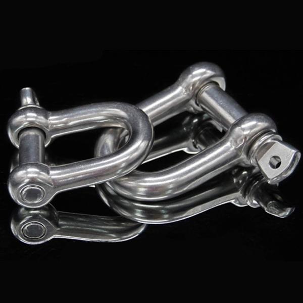 D-ring-lås - M6/0,236\", 304 rustfrit stål D-ring til kraftig konstruktion, rigning, køretøjsredning, træk, surringer, ophængning - 6 M66 Pcs M66 Pcs