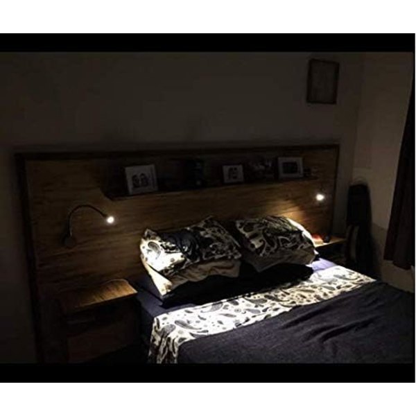 Berøringsdimmbar fleksibel veggleselampe 3W LED-dempende hodegjerdelampe nattbordslampe med berøringskontroll/justerbar
