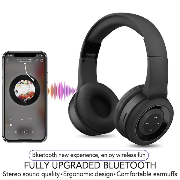 Bluetooth kuulokkeet Langattomat kuulokkeet Melunvaimennus Taittuva säädettävä kuulokemikrofoni Subwoofer Sports Headset