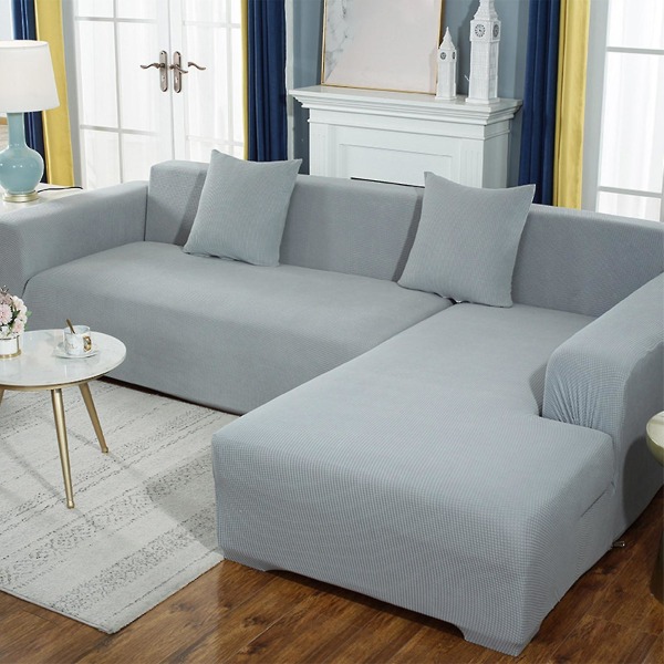 Sofabetræk Sæt Tykke ridsefast ensfarvet aftagelig sofabeskytter til hjemmet