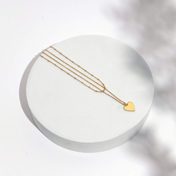 14K Guldpläterade Halsband i Lager | Snygga Minimalistiska Design Halsband | Fjäril, Hjärta, Lås, Onda Ögat, Mynt, Blixt, Cirkel, Yellow Gold Love