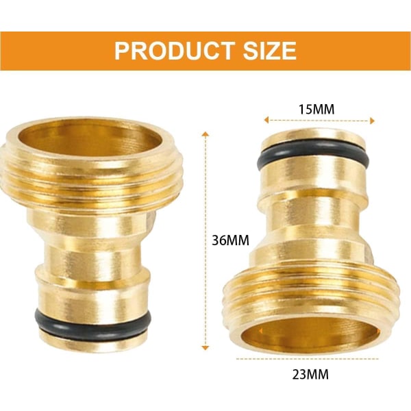 ces 3/4 tommer Universal Haneforbindelser, Messing Hanekobling, Hane-adapter, Husholdningskobling, til Blander, Rør-adapter 3/4 Inch (4 Pcs)