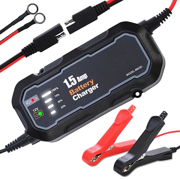 12v 1500ma Automaattinen Älykäs Moottoripyörän Akun Laturi Ylläpitäjä Autolle/rv/atv/vene Automaattinen Akun Ylläpitolataus Ledillä