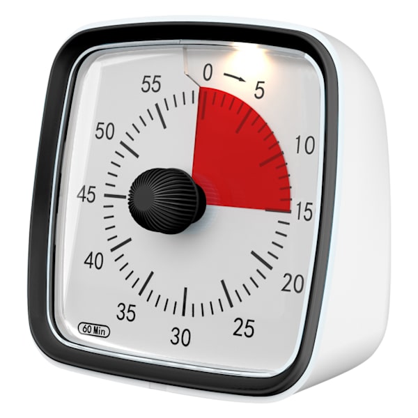 7,8 cm lydløs visuel timer til børn 60 minutter