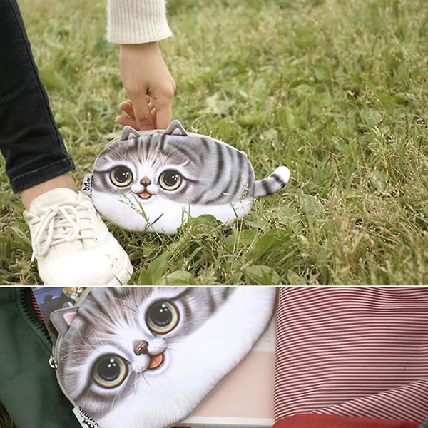 Cute Pencil Case Pencil Pouches Cute 3d Cat Pencil Bag Zipper Cosmetic Bag Aesthetic Stationery Organizer Pen Case For Office College School