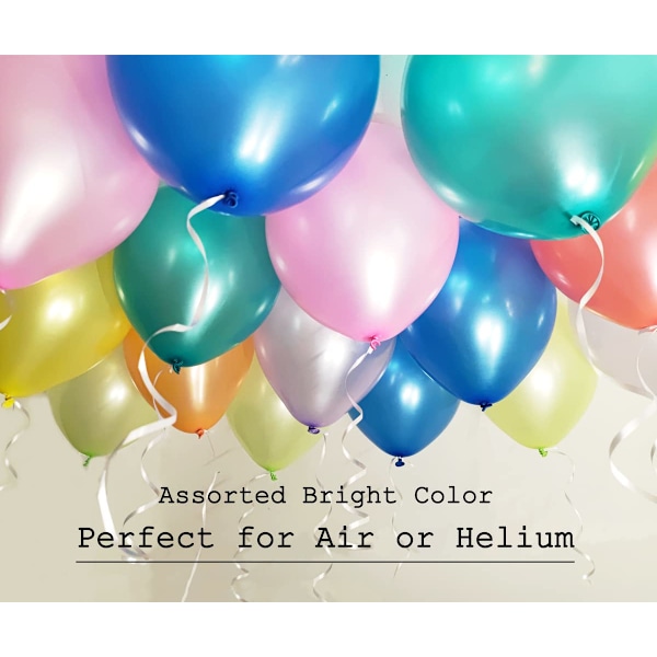 Ballonger Paket med 60, Regnbågsset 10 tum, Blandade klara färger, Tillverkade av starkt mångfärgat latex, För helium- eller luftanvändning, Påskdekorationer.