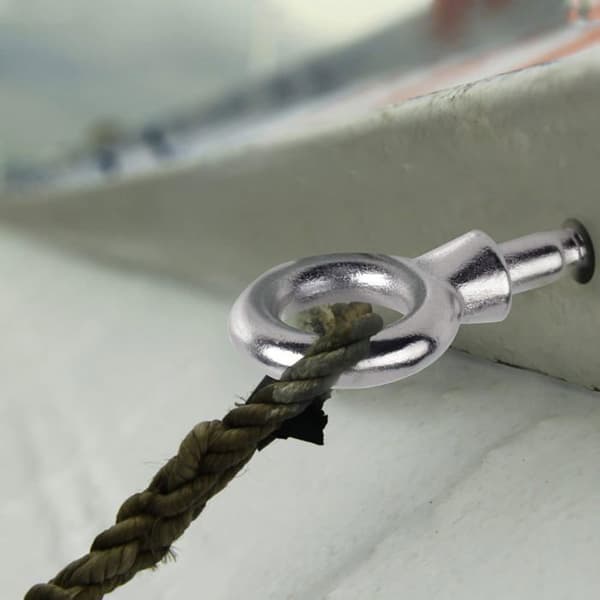 12 x Öglebult med trägänga, M6 x 60 mm Ringbult Öglebult Öglemutter i 316 rostfritt stål, Öglebult