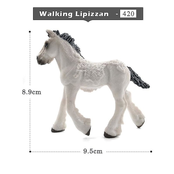 Simulering Dyremodel Heste Action Figurer Børn Boligindretning Fe Have Dekoration Tilbehør Figur Gave Til Børn Legetøj,gå Lipizzan