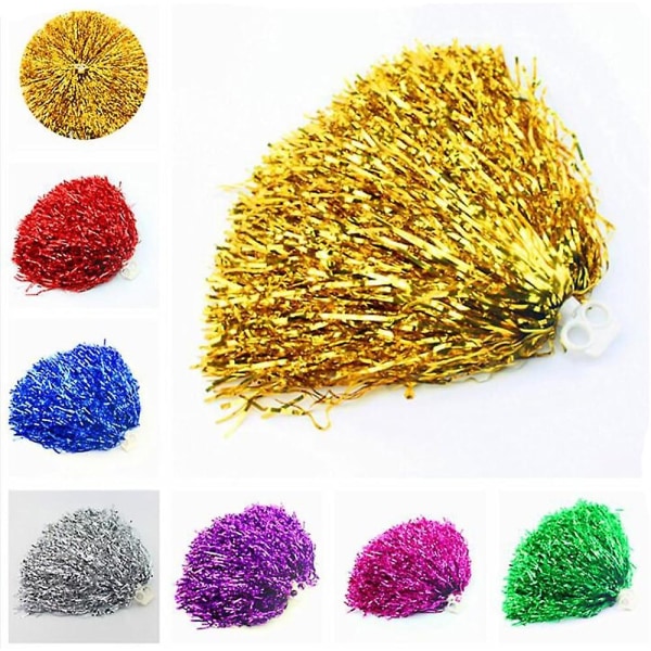 2 stk 50g 11,8' Cheerleading Cheerleader Ring Pom Poms Sports Party Props Dance Ball Party Cheer Pom For Colleage Team Building Corporate Events