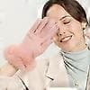 Vinterhandsker til kvinder, Touch Screen Cashmere Snehandsker Vinter Varme Cykel Dame Termiske Handsker