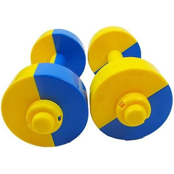 Plast Barn Dumbbells Leksaker Barn Fitness Träningsutrustning Sport Leksaker För Barn Barn Studenter (1 par, Gul-blå)