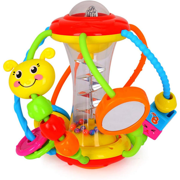 Baby Leksaker 0-6 Månader Baby Leksaker 6 till 12 Månader Rassel Aktivitetsboll, Baby Leksaker 6 Månader Plus Skaka Greppa Tidig Inlärning Sinnesleksaker, Present till 3 6 Colourful
