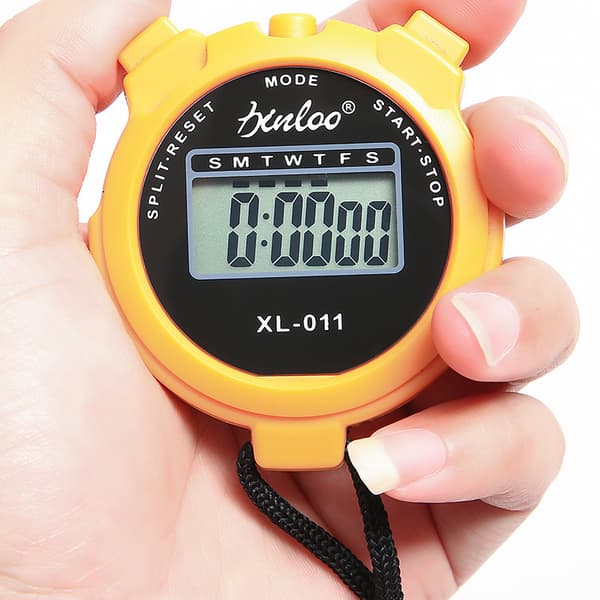 Sportstoppur Timer Varv Split Digital Stoppur med Klocka Kalender Alarm, Stor Display Stöttålig Stoppur