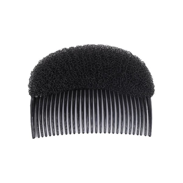 Bangs Hair Comb, Bump It Up Volym Hårstyling Clip Bun Maker Hårinläggsverktyg för direkt frisyr (2st, svart)