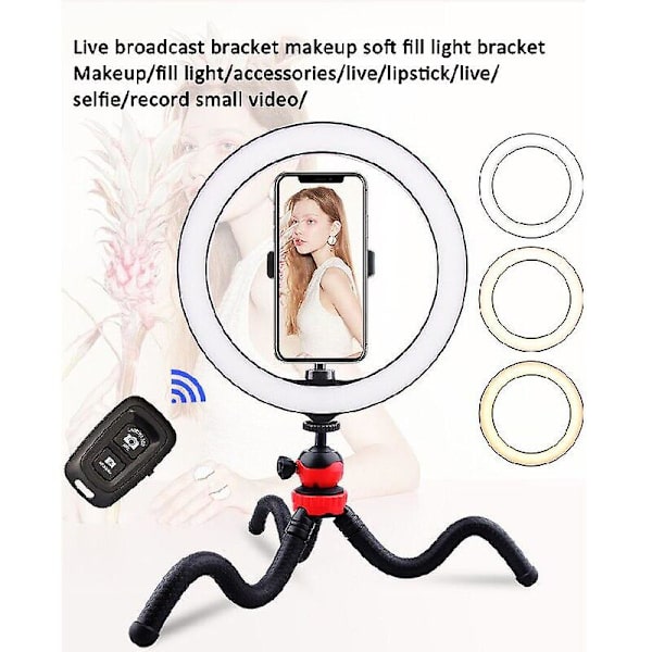 Telefonkamera stativ flexibel bärbar monopod rese selfiepinne med fjärrkontroll