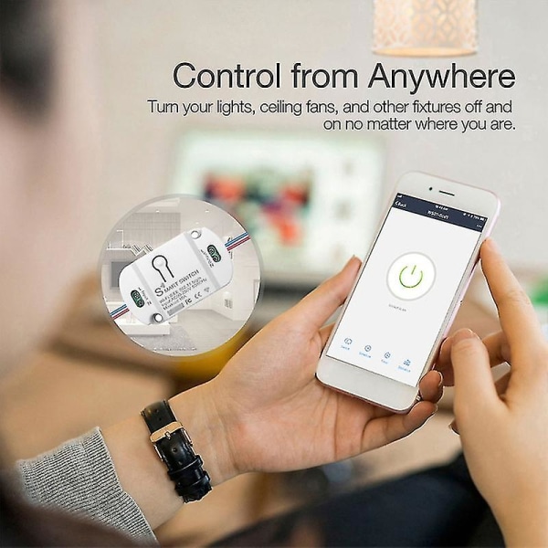 Smart Switch Intelliegent Trådløs Letvægts Wifi Smart On-off Controller Til Hjemmet