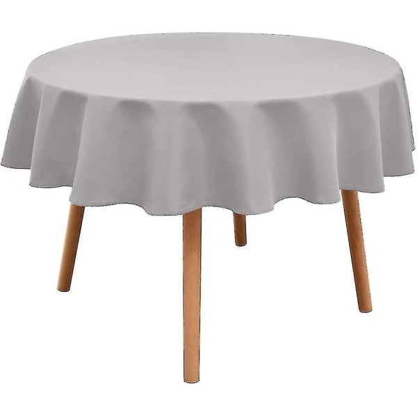 Pyöreä pöytäliina - Vedenpitävä ja rypistävä pestävä pöytäliina polyesterikangas
