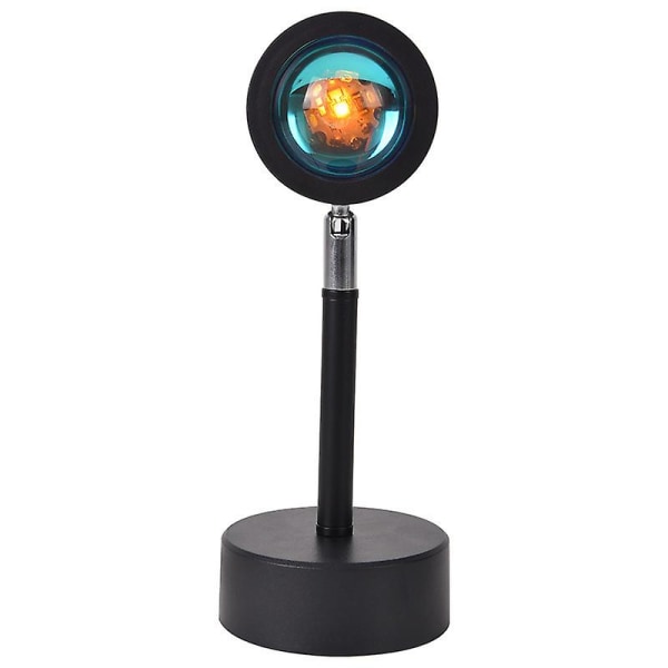 Solnedgangsprojektionslampe, LED-projektionslampe, moderne gulvlampe, 180 graders rotation, brugt til stueindretning, farve: Solnedgang
