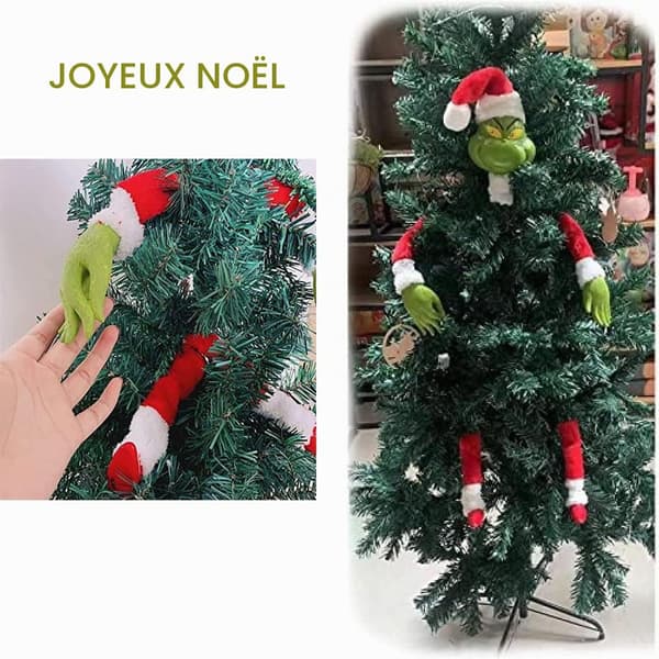 Juletræspynt og gaver, topstjerne-pynt, polstrede elverben