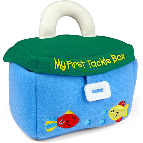 Baby Play Soft Collection, My First Tackle Box 5-osainen Pehmolelusetti Ratinan, Piipon ja Rypistyslelujen kanssa, Aistipeli Vauvoille ja Uusille Tackle Box