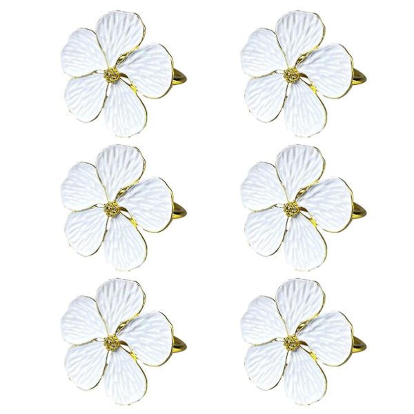 6 stk Blomsterserviettring, fl Serviett Les Serviett H Spisebord Dekking R For Wedd