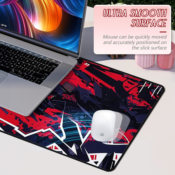 Musematte Gaming Stor Skrivebordsmatte (31,5 x 11,8 x 0,12 tommer) Vaskbar Musematte Bærbar PC-Skrivebordsmatte, Japansk Musematte med Sklisikker Gummibase, Utvid mouse pad Y12 XL