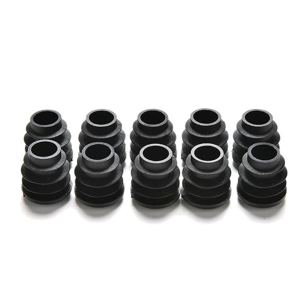 10 stk. sorte plastikpropper endestykker indsatser propper til runde rør Hfmqv 16mm