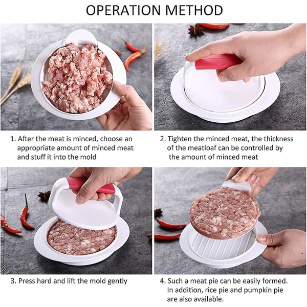 Burgerpress Hamburgerpress Patty Maker Form Perfekt För Hamburgerbiffar, R