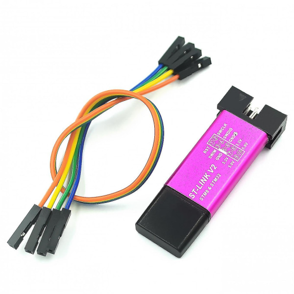 St Link V2 Mini Stm8 Stm32 Simulaattori Latausohjelmointi Ohjelmointi Kansi Kaapeli (satunnainen Väri