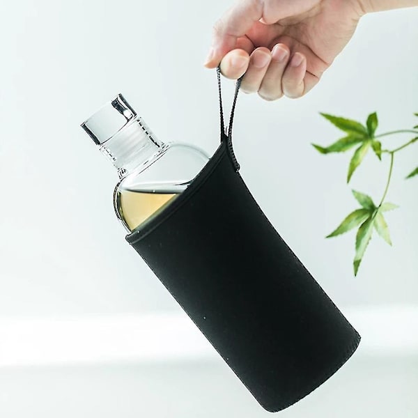 500 ml glasflaska med tidsskydd, transparent