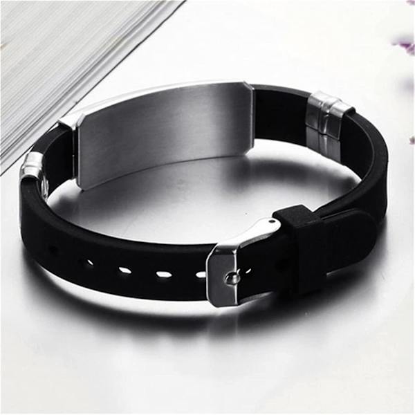 4 stk. Mænds nøglemønster armbånd justerbar armbånd med spændelukning (sort) ,x
