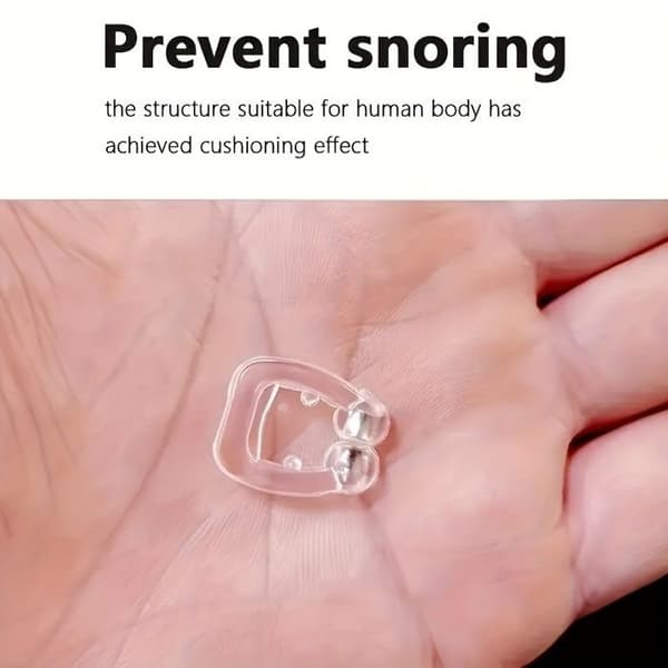 Set med 4 magnetiska anti-snarknings-näsclips