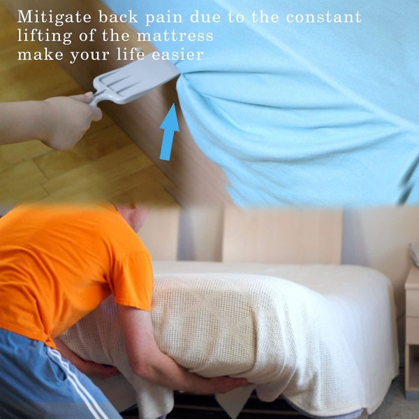 Sengebretteverktøy, sammenleggbare padler for å lage sengen for enklere lakenskifteassistent, madrassløfter for å skifte laken Sengetilbehør (1 stk.