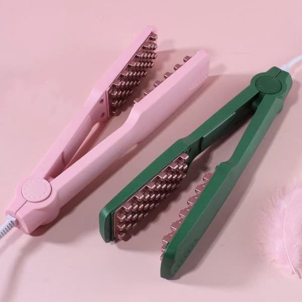 Volumizing Hårjern Glattejern Keramisk Hårkrøller Fluffy Hårkrøller Pink