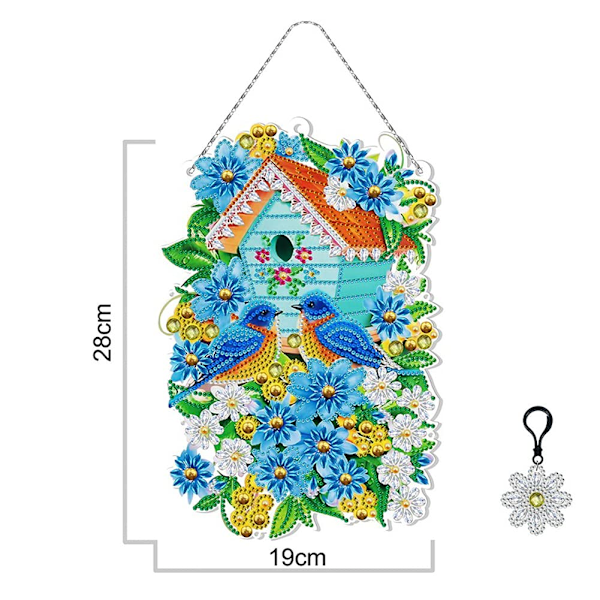 LED-timanttimaalauskranssi, 5D timanttitaidekranssisetti, DIY timanttimaalaussetti, kranssi kodin sisustukseen E