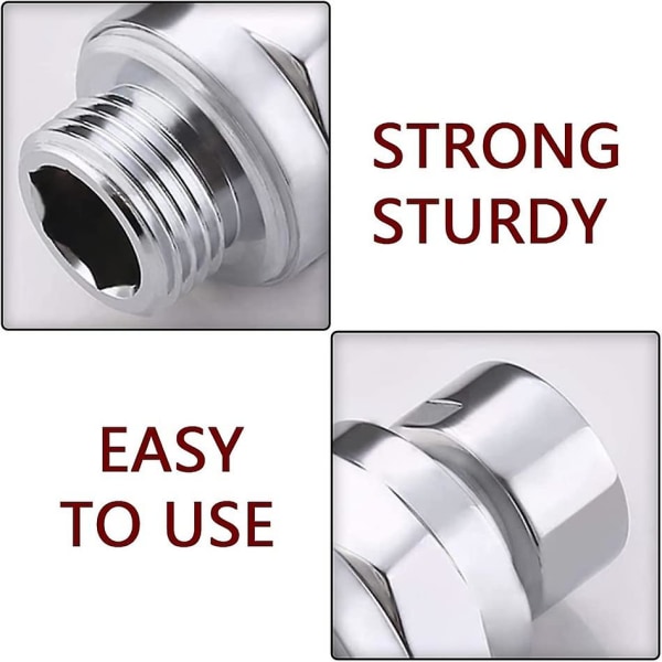 Brusehoved Svingbart Kugleled Adapter Bruseforbindelse Kugleled Justerbar Brusearmforbindelse Til Brusehoved(1stk, Sølv)
