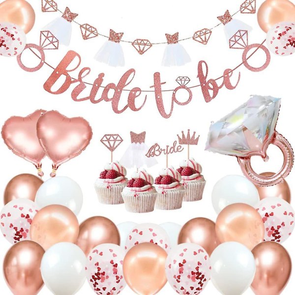 38 stk Bachelorette Party Sett Festdekorasjon Ballonger Sett Konfet Ballongdekorasjoner Og Banner Bakgrunn Bakgrunn For Festdekor