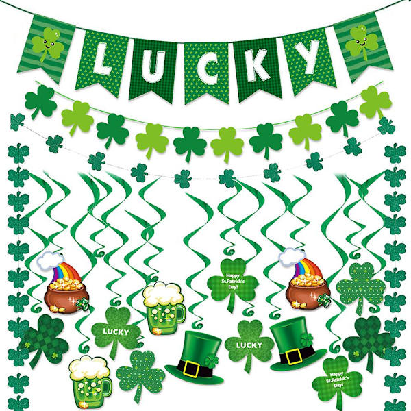 Festdekorasjoner St. Patricks Day Hengende Dekorasjoner Sett Irske Festartikler