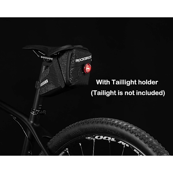Cykel Sadeltaske Mtb Cykling Reflekterende Bagsadeltaske Universal Nem Installation 1l Sort