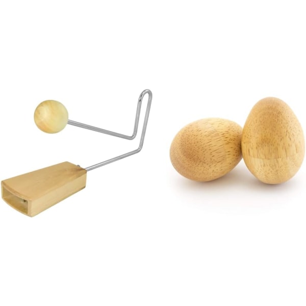 VIB7-WD Vibraslap & SHA28-NT Treetre Naturlige Egg Shakers (Par) + Egg Shakers Single