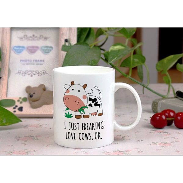 Ku Kaffe Krus, Jeg Elsker Bare Ku, Ok Keramisk Tekopp Kawaii Ku Trykk Krus Gave til Kvinner Hennes Jenter Mor (Ku) Cow
