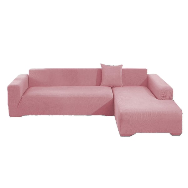 1 sæt sofabetræk fortykker ridsefast ensfarvet aftagelig sofabeskytter til hjemmet (farve: beige)