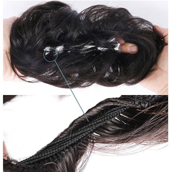 Scrunchie Scrunchie Bun Updo Hairpiece Hårband Ponytail Extensions Hår Extensions Vågigt Lockigt Slarvigt Hårbulle Donut Hår Chignons Hårbit Peruk B Bleach blonde