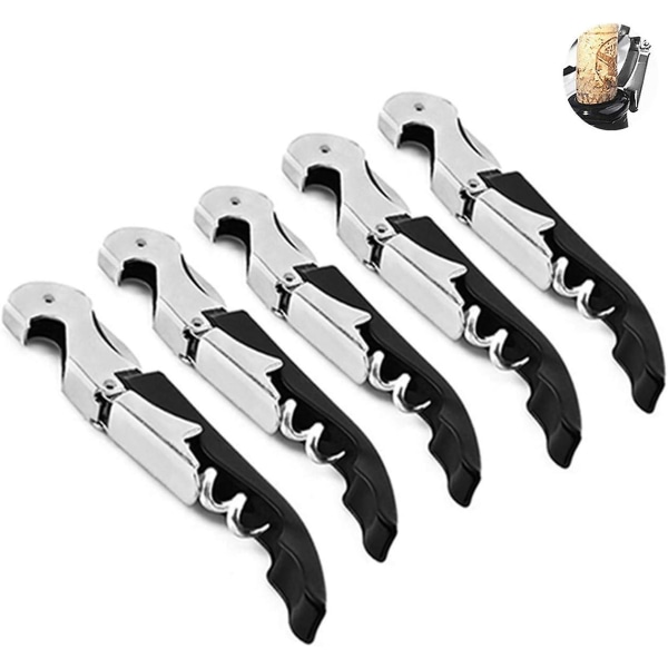 5 stk. Professionelle Corkscrews Sommeliers Servitører Elegant Perfekt Gave