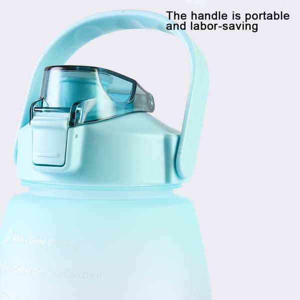 Bärbar vattenflaskaFri 1400ML dricksflaska med tidsmarkör Gradient Blue