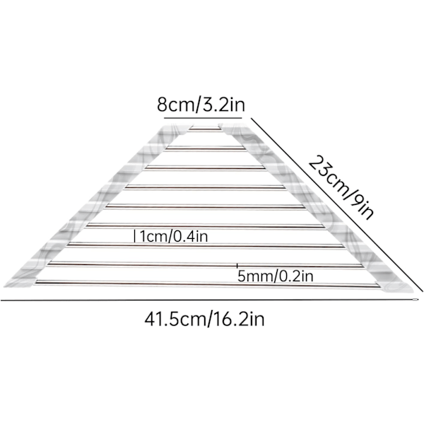 Aqua Triangle Roll-Up Opvaskestativ til Vaskhjørne - Lille, Sammenklappelig, Rustfrit Stål, Multifunktionel Køkkenafløbsbakke, Grydeunderlag, Rustfri Marble
